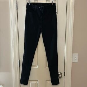 American Eagle black skinny jeans, size 6 Long